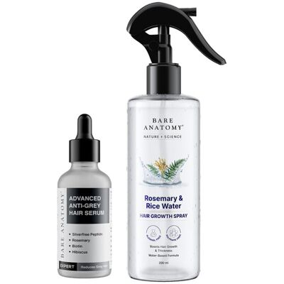 Bare Anatomy Advanced Anti-Grey Serum (50Ml) + Rosemary Water Spray For Hair Gro Bare Anatomy Advanced Anti-Grey Serum (50Ml) + Rosemary Water Spray For Hair Gro