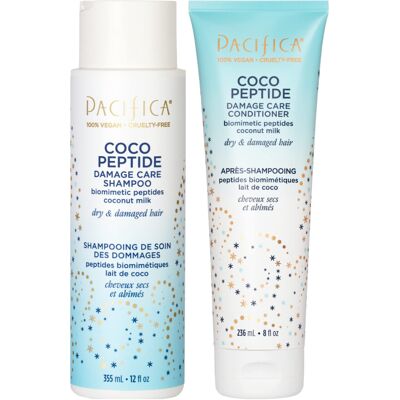Pacifica Coco Peptide Damage Care Shampoo & Conditioner Set - Repairing Hair Car Pacifica Coco Peptide Damage Care Shampoo & Conditioner Set - Repairing Hair Car