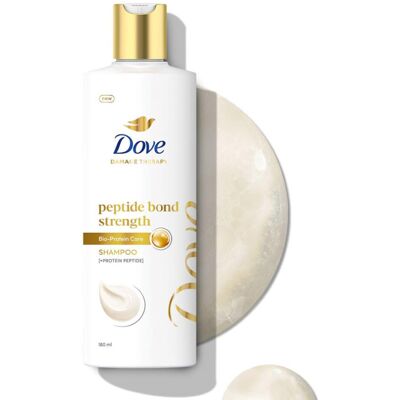 Dove Peptide Bond Strength Shampoo For Dry & Damaged Hair - 180 Ml Enriched Wi Dove Peptide Bond Strength Shampoo For Dry & Damaged Hair - 180 Ml Enriched Wi