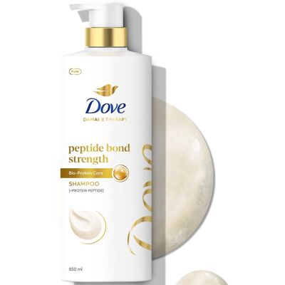 Dove Peptide Bond Strength Shampoo For Dry & Damaged Hair - 650 Ml Enriched Wi Dove Peptide Bond Strength Shampoo For Dry & Damaged Hair - 650 Ml Enriched Wi
