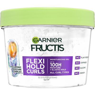 Garnier Fructis Flexi Hold Curls Moisturizing Gel, Curl Hair Styling Gel with Hy Garnier Fructis Flexi Hold Curls Moisturizing Gel, Curl Hair Styling Gel with Hy