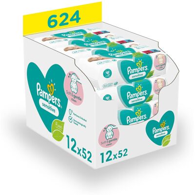 Pampers Sensitive Moisturized Wipes For Babies and Children Gentle Cleansing Sen Pampers Sensitive Moisturized Wipes For Babies and Children Gentle Cleansing Sen