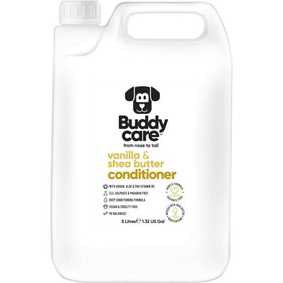 Buddycare Vanilla & Shea Butter Dog Conditioner (5L) Aloe Vera, Argan Oil & Pro Buddycare Vanilla & Shea Butter Dog Conditioner (5L) Aloe Vera, Argan Oil & Pro