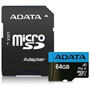 ADATA 64GB Premier Micro SDXC Card with SD Adapter, UHS-I Class 10 with A1 App P ADATA 64GB Premier Micro SDXC Card with SD Adapter, UHS-I Class 10 with A1 App P