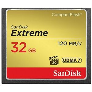 REFURBISHED SanDisk Extreme 32GB UDMA7 CompactFlash Card - Black & Gold REFURBISHED SanDisk Extreme 32GB UDMA7 CompactFlash Card - Black & Gold