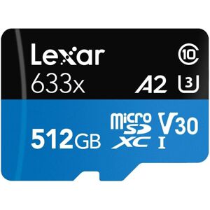 Lexar High Performance 633x microSDXC UHS-I Card with Adapter 512GB Lexar High Performance 633x microSDXC UHS-I Card with Adapter 512GB