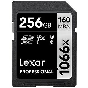 Lexar SD Professional 1066X 160MB/s Read Flash Memory Card 256GB Lexar SD Professional 1066X 160MB/s Read Flash Memory Card 256GB