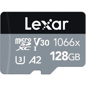 Lexar Professional 1066x 128GB microSDXC UHS-I Card w/ SD Adapter SILVER Series, Lexar Professional 1066x 128GB microSDXC UHS-I Card w/ SD Adapter SILVER Series,