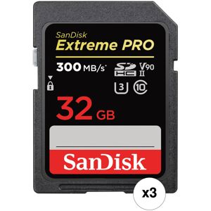 Sandisk 32GB Extreme PRO SDHC UHS-II Memory Card (3-Pack) Sandisk 32GB Extreme PRO SDHC UHS-II Memory Card (3-Pack)
