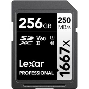 Lexar 256GB Professional 1667x SDXC Memory Card UHS-II C10 U3 V60 Full-HD & Lexar 256GB Professional 1667x SDXC Memory Card UHS-II C10 U3 V60 Full-HD &