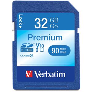 Verbatim 32GB Premium SDHC Memory Card UHS-I Class 10 Blue Verbatim 32GB Premium SDHC Memory Card UHS-I Class 10 Blue