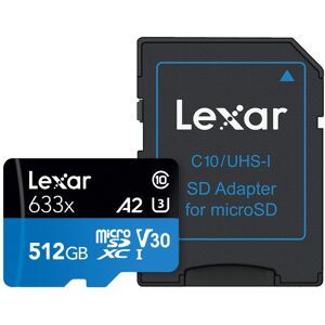 Lexar High-Performance 633x 512GB Micro SD Card, microSDXC UHS-I Card Lexar High-Performance 633x 512GB Micro SD Card, microSDXC UHS-I Card