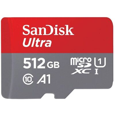 Sandisk Ultra Micro SDXC Memory Card 100MBs Class 10 512GB Sandisk Ultra Micro SDXC Memory Card 100MBs Class 10 512GB