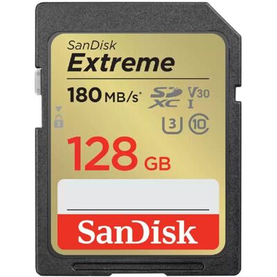 Sandisk SD Extreme 180MB/s Read Flash Memory Card 128GB Sandisk SD Extreme 180MB/s Read Flash Memory Card 128GB