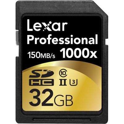Lexar Professional 1000X 32GB SDHC Uhs-II Card Lexar Professional 1000X 32GB SDHC Uhs-II Card