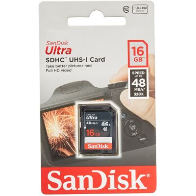 Sandisk Ultra 16GB SD SDHC Memory Flash Card UHS-I Class 10 Read Speed up to 48M Sandisk Ultra 16GB SD SDHC Memory Flash Card UHS-I Class 10 Read Speed up to 48M