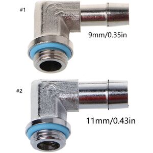 Unbranded (Silver, One size) Angled Adapter Hose Fitting 90 Degree G1/4'' For ID 7 Unbranded (Silver, One size) Angled Adapter Hose Fitting 90 Degree G1/4'' For ID 7