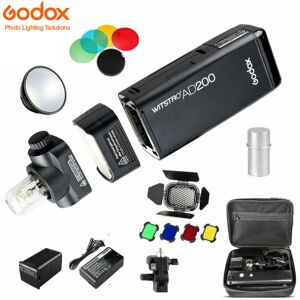 Godox AD200 200Ws 2.4G TTL Flash HSS Outdoor Light+BD-07 Barn Door Kit Godox AD200 200Ws 2.4G TTL Flash HSS Outdoor Light+BD-07 Barn Door Kit