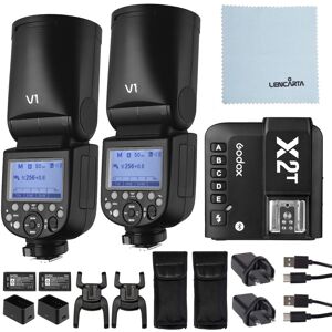 Godox Flash Strobe V1-Nikon Camera Speedlite Round Head with X2T Wireless Transm Godox Flash Strobe V1-Nikon Camera Speedlite Round Head with X2T Wireless Transm