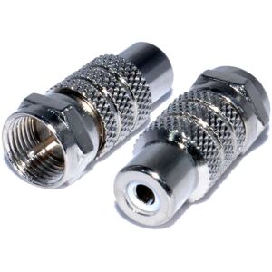 kenable Composite Phono Female Socket to F Type Screw On Male Plug Connection kenable Composite Phono Female Socket to F Type Screw On Male Plug Connection