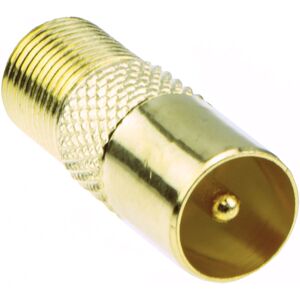 kenable F Type Screw Connector Socket to RF Coax Aerial Male Adapter GOLD kenable F Type Screw Connector Socket to RF Coax Aerial Male Adapter GOLD