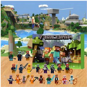 GOPLUSHTOY Kids Christmas Minecraft Figures 24 Days Countdown Advent Calendar Toys Surprise GOPLUSHTOY Kids Christmas Minecraft Figures 24 Days Countdown Advent Calendar Toys Surprise