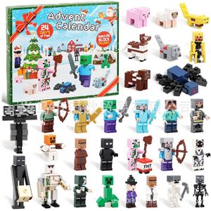 TOPSRJYL Kids Christmas Minecraft Figures 24 Days Countdown Advent Calendar Toys Surprise TOPSRJYL Kids Christmas Minecraft Figures 24 Days Countdown Advent Calendar Toys Surprise