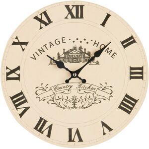 Premier Housewares Vintage Home Wall Clock - Cream Premier Housewares Vintage Home Wall Clock - Cream