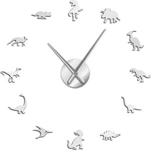 fancylife (Silver, 37 inch) Jurassic Dinosaurs Wall Art T-Rex DIY Large Wall Clock fancylife (Silver, 37 inch) Jurassic Dinosaurs Wall Art T-Rex DIY Large Wall Clock