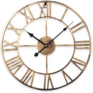 Unbranded 40CM Large Skeleton Metal Roman Wall Clock Big Numerals Giant Round UK Unbranded 40CM Large Skeleton Metal Roman Wall Clock Big Numerals Giant Round UK
