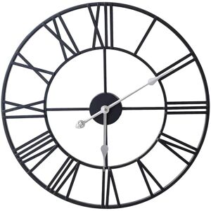 Klass Home Collection 60cm Black Metal Large Wall Clock INDOOR / OUTDOOR Wall Clock Silent Non-Ticking Klass Home Collection 60cm Black Metal Large Wall Clock INDOOR / OUTDOOR Wall Clock Silent Non-Ticking