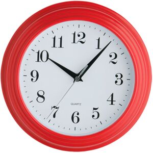Premier Housewares Vintage Red Plastic Wall Clock Premier Housewares Vintage Red Plastic Wall Clock