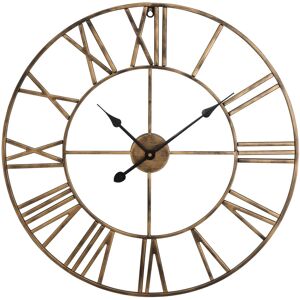DENNY INT LTD (GOLD) GARDEN WALL CLOCK ROMAN LARGE INDOOR OUTDOOR NUMERALS GIANT OPEN FACE MET DENNY INT LTD (GOLD) GARDEN WALL CLOCK ROMAN LARGE INDOOR OUTDOOR NUMERALS GIANT OPEN FACE MET