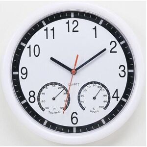 GreenZech 10'' 10 Inch Silent Modern Wall Clock With Thermometer & Hygrometer For Living H GreenZech 10'' 10 Inch Silent Modern Wall Clock With Thermometer & Hygrometer For Living H