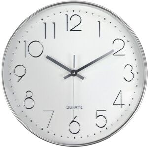 GreenZech (White- silver border) 12inch DIY Wall Clock Silent Quartz Wall Night Clocks Mul GreenZech (White- silver border) 12inch DIY Wall Clock Silent Quartz Wall Night Clocks Mul