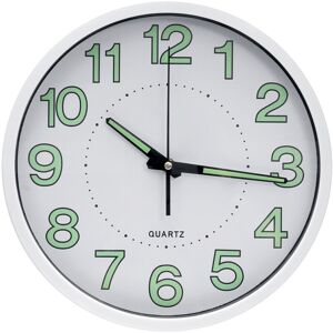 GreenZech (White) 12inch Wall Clock Silent Quartz Luminous Wall Night Clocks Black/White GreenZech (White) 12inch Wall Clock Silent Quartz Luminous Wall Night Clocks Black/White