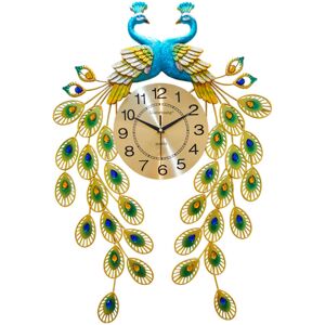 GreenZech 3D DIY Digital Large Peacock Wall Clock Metal Modern Art Home /Office Decoration GreenZech 3D DIY Digital Large Peacock Wall Clock Metal Modern Art Home /Office Decoration