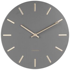 (Grey , 30 cm) Karlsson Charm Steel Wall Clock with Gold Batons (Grey , 30 cm) Karlsson Charm Steel Wall Clock with Gold Batons