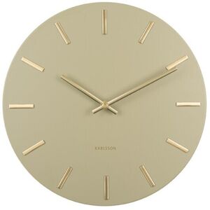 (Olive Green, 30 cm) Karlsson Charm Steel Wall Clock with Gold Batons (Olive Green, 30 cm) Karlsson Charm Steel Wall Clock with Gold Batons