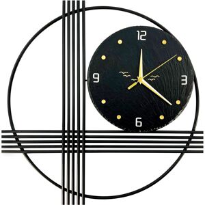 DENNY INT LTD Indoor/Outdoor Wall Clock Garden Stone Effect Round Quartz Battery Metal 50cm DENNY INT LTD Indoor/Outdoor Wall Clock Garden Stone Effect Round Quartz Battery Metal 50cm