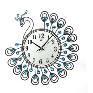 GreenZech 37cm European Style Peacock Shape Luxury Digital Metal Wall Clock GreenZech 37cm European Style Peacock Shape Luxury Digital Metal Wall Clock