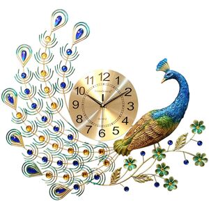 GreenZech 3D DIY Peacock Decoration Digital Wall Clock Metal Modern Art Home Bedroom Room GreenZech 3D DIY Peacock Decoration Digital Wall Clock Metal Modern Art Home Bedroom Room