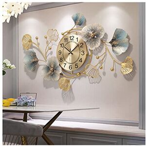 HAOHM Large Silent Modern Decorative Wall Clock,Elegant Wrought Iron Wall Clock Ginkgo HAOHM Large Silent Modern Decorative Wall Clock,Elegant Wrought Iron Wall Clock Ginkgo