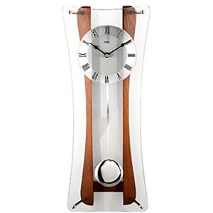 WIDDOP and Co. Widdop Oak And Glass Curved Pendulum Wall Clock WIDDOP and Co. Widdop Oak And Glass Curved Pendulum Wall Clock