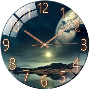 Unbranded Glass Wall Clock 12 Inch Silent Non Ticking Round Wall Clocks For Living Room Be Unbranded Glass Wall Clock 12 Inch Silent Non Ticking Round Wall Clocks For Living Room Be
