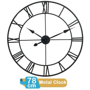 Sold By VP-786 (78 cm) Large Roman Metal Round Wall Clock Big Numerals Sold By VP-786 (78 cm) Large Roman Metal Round Wall Clock Big Numerals
