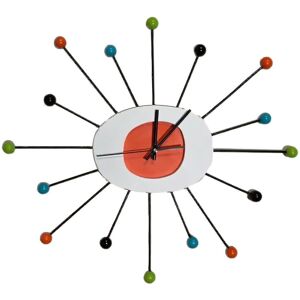 Unbranded Vintage Mid Century Clock Battery Operated For Living Room Decoration Unbranded Vintage Mid Century Clock Battery Operated For Living Room Decoration