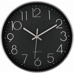 Unbranded (blacksilver) Wall Clock 12-inch Silent Non-ticking Wall Clock Unbranded (blacksilver) Wall Clock 12-inch Silent Non-ticking Wall Clock