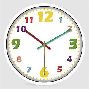Unbranded 10 Inch Color Wall Clock,cartoon Bedroom Living Room Clock, Silent Children's Wa Unbranded 10 Inch Color Wall Clock,cartoon Bedroom Living Room Clock, Silent Children's Wa