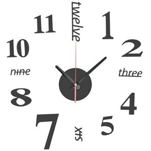 GreenZech (Black) DIY Mini Modern Art Mirror Wall Clock 3D Sticker Design Home Office Room GreenZech (Black) DIY Mini Modern Art Mirror Wall Clock 3D Sticker Design Home Office Room